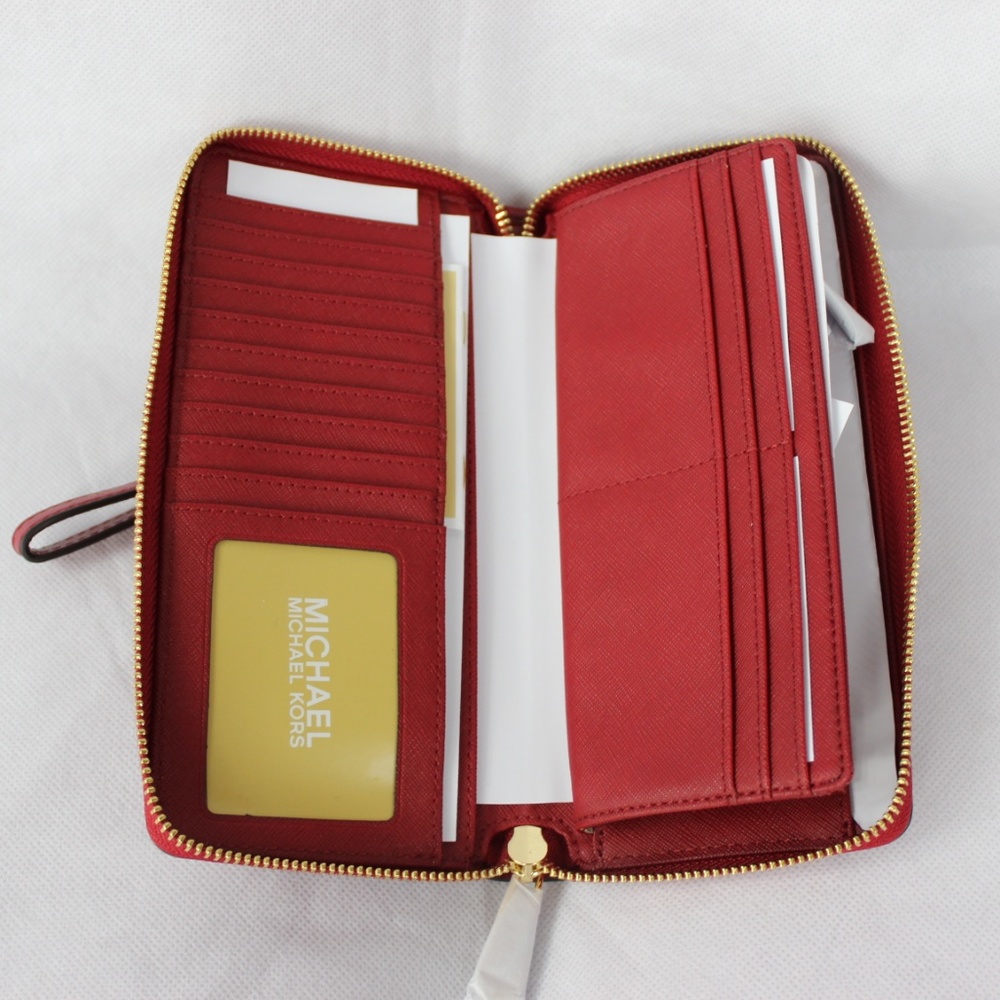 MICHAEL Michael Kors Jet Set Travel Wristlet Red - Picture 5 of 8